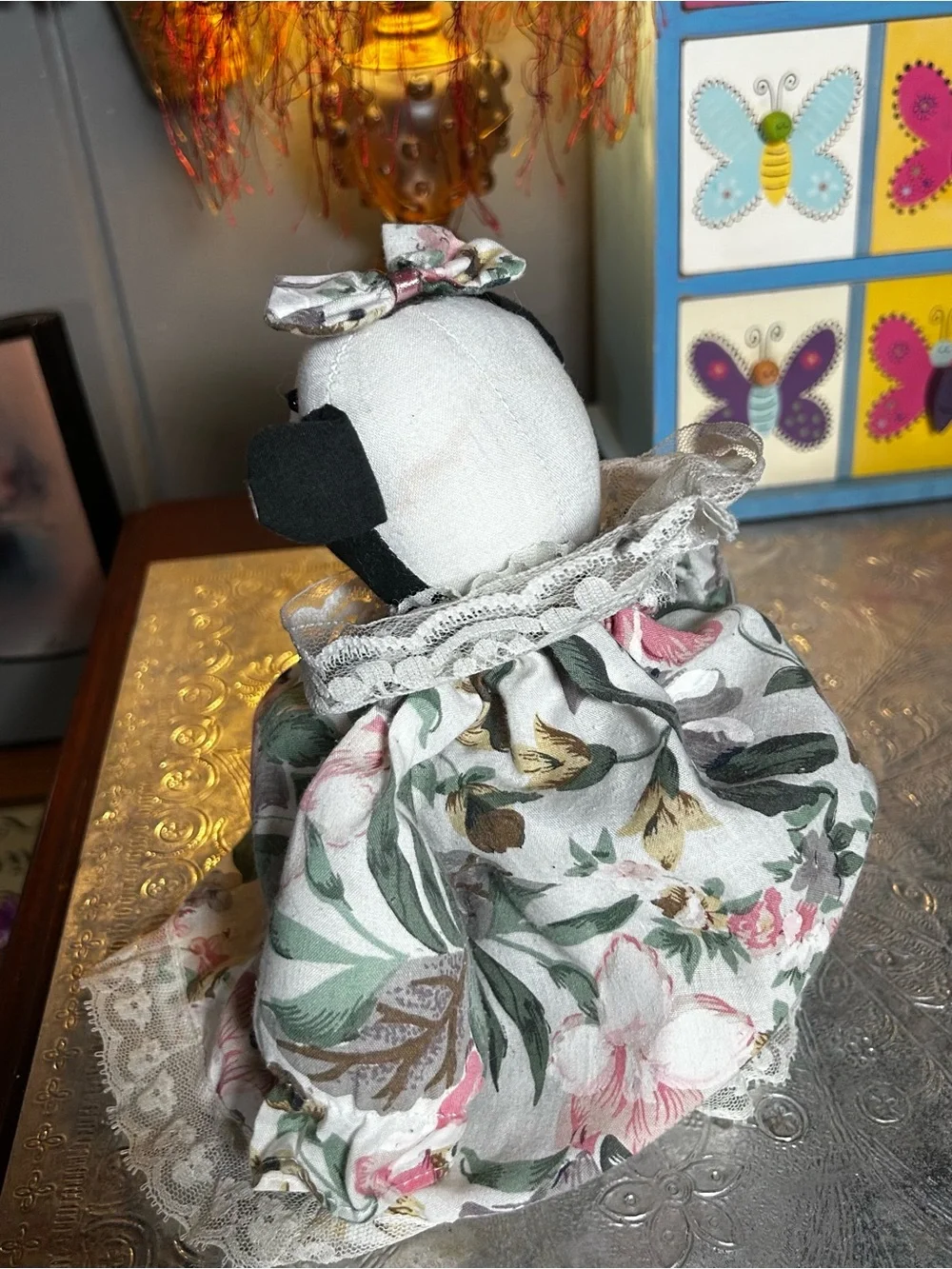 Vintage 90’s Country Cow Cloth Puppet in Dress